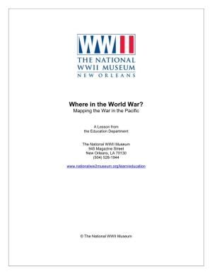 A Brief History of WWII in the Pacific Student Worksheet