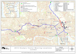 2012 Olympic Visitor Mooring Locations London