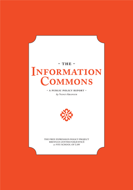 Information Commons - a Public Policy Report - by Nancy Kranich