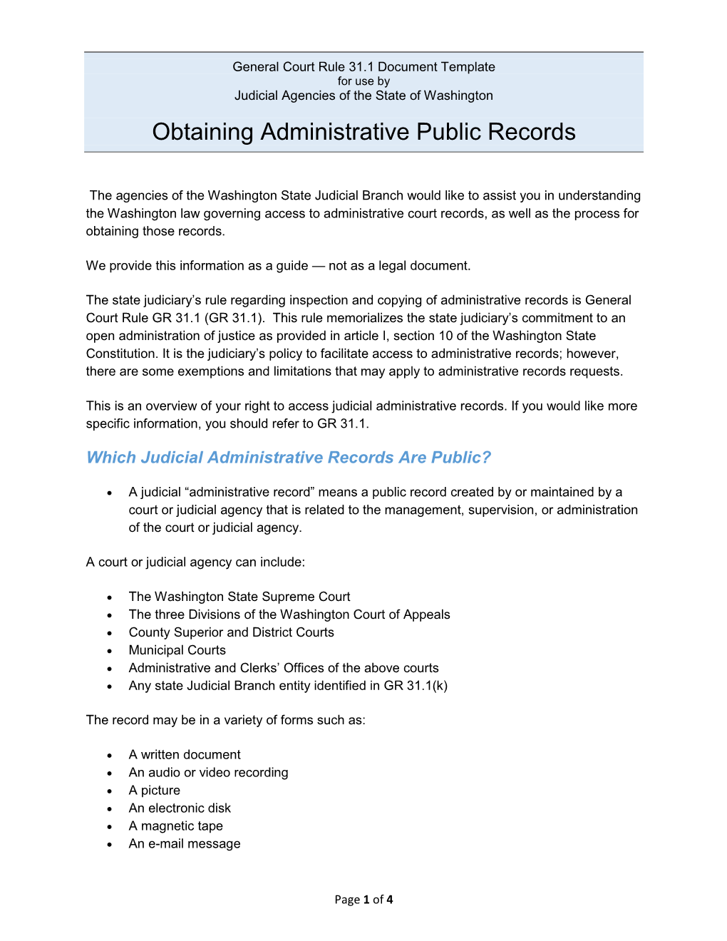 Obtaining Administrative Public Records