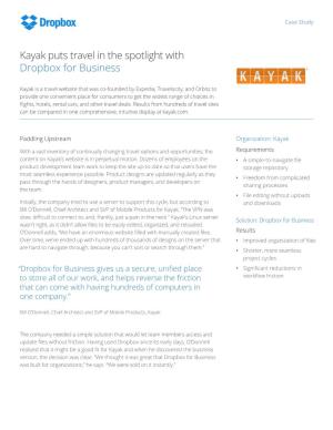 Kayak Puts Travel in the Spotlight with Dropbox for Business