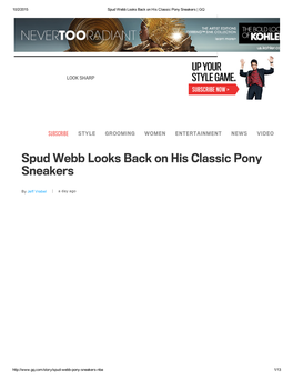 Spud Webb Looks Back on His Classic Pony Sneakers | GQ
