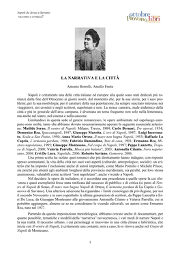 La Narrativa E La Città