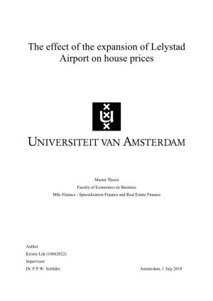 The Effect of the Expansion of Lelystad Airport on House Prices