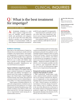 What Is the Best Treatment for Impetigo?
