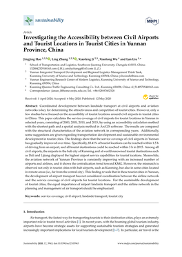 Investigating the Accessibility Between Civil Airports and Tourist Locations in Tourist Cities in Yunnan Province, China