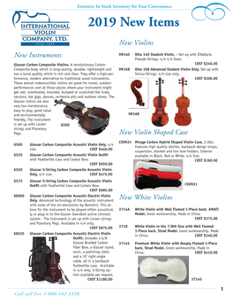 2019 New Items B New Violins New Instruments VN140 Otto 140 Student Violin, - Set up with D’Addario Prelude Strings
