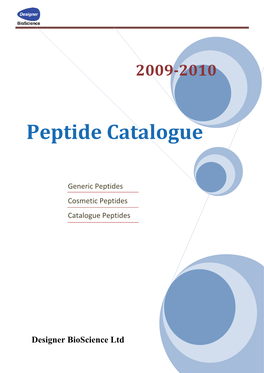 2009-2010 Catalogue Peptide