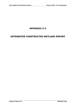 Appendix 5-3 Integrated Constructed Wetland