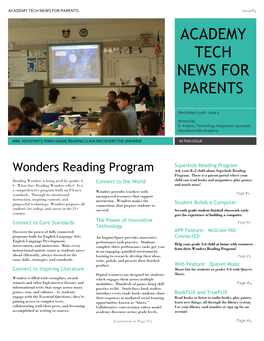 ACADEMY TECH NEWS for PARENTS Issue#3