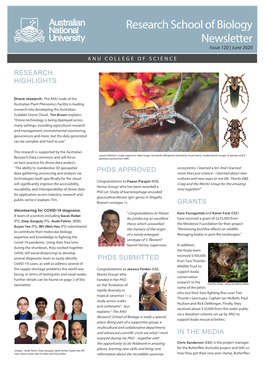 Research School of Biology Newsletter Issue 120 | June 2020