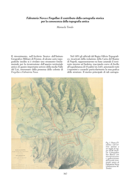 Fabrateria Nova E Fregellae: Il Contributo Della Cartografia Storica Per La Conoscenza Della Topografia Antica
