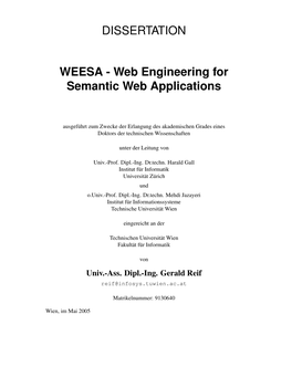 Web Engineering for Semantic Web Applications