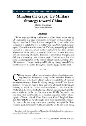 US Military Strategy Toward China Derek Grossman John Speed Meyers