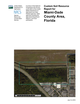 Custom Soil Resource Report for Miami-Dade County Area, Florida