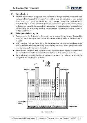5. Electrolytic Processes