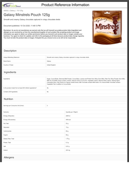 OPRI Product Data Sheet