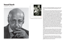Yousuf Karsh Photographer ( 1908 – 2002 )
