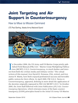 Joint Targeting and Air Support in Counterinsurgency How to Move to Mission Command