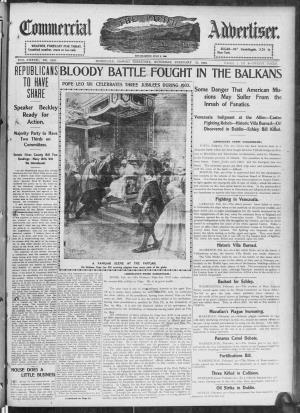 Republicans Bloody Battle Fought in the Balkans to Have Pope Leo Xiii Celebrates Three Jubilees During 1903