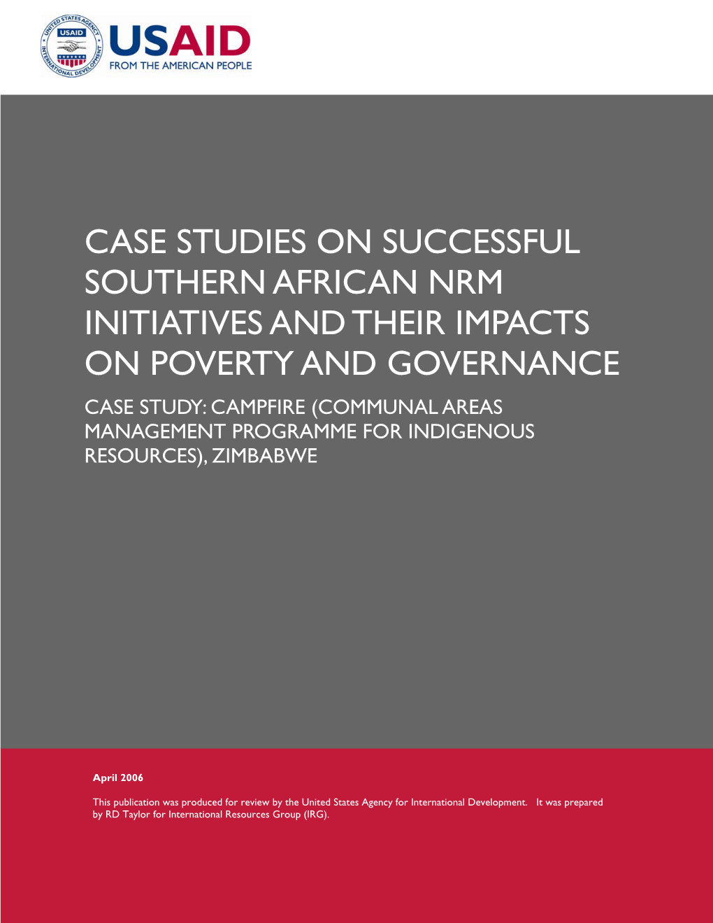 Case Studies on Successful Southern African NRM Initiatives and Their