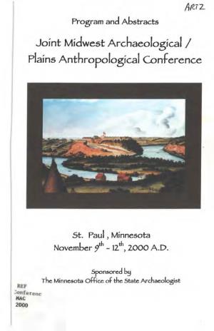 2000 Midwest Archaeological Conference Program