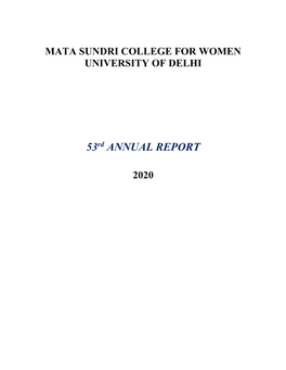 53Rd ANNUAL REPORT