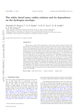 The White Dwarf Mass–Radius Relation and Its Dependence on The