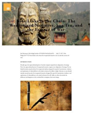 The Weaponized Narrative, Sun Tzu, and the Essence of War