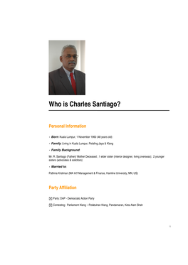 Who Is Charles Santiago?