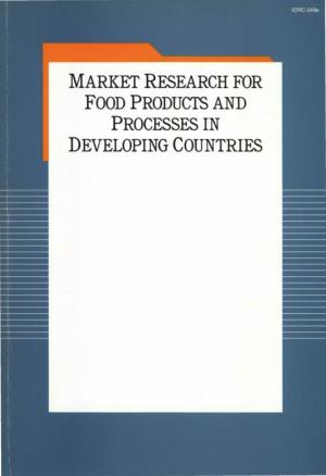 MARKET RESEARCH for FOOD Products and PROCESSES IN