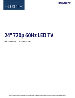 24" 720P 60Hz LED TV