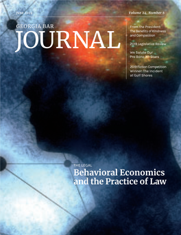 Behavioral Economics and the Practice of Law Visit for the Most Up-To-Date Information on Committees, Members, Courts and Rules