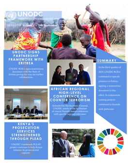 UNODC Signs Partnership Framework with Eritrea