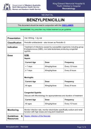 Benzylpenicillin (Penicillin-G)