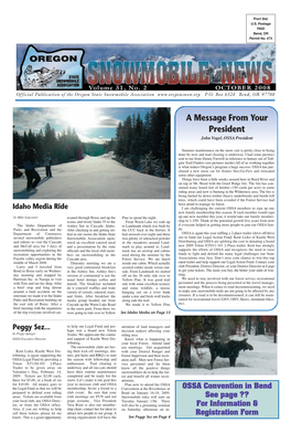 Oregon Snowmobile News October 2008