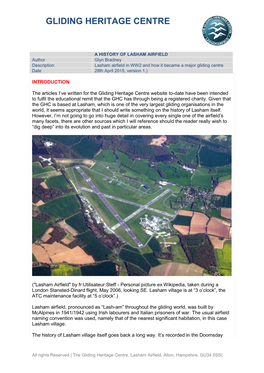 The History of Lasham Airfield
