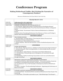 MOM Conference Program 2014