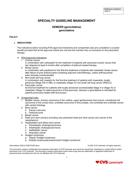 Specialty Guideline Management