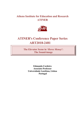 ATINER's Conference Paper Series ART2018-2481