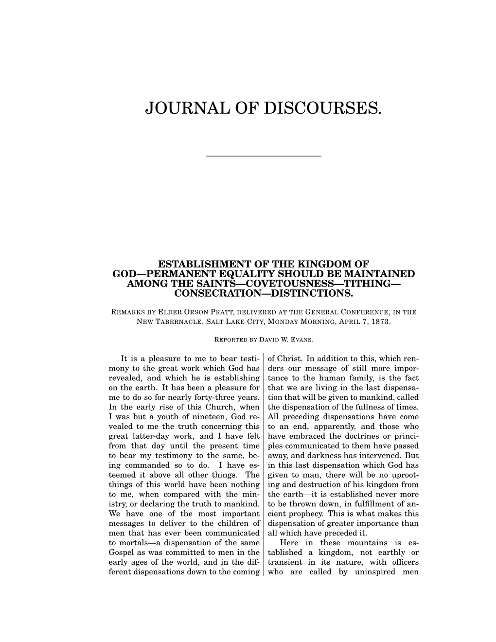 Journal of Discourses