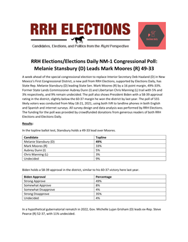 RRH Elections/Elections Daily NM-01 Poll