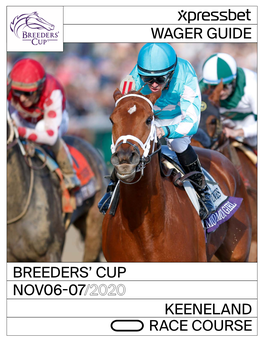 Wager Guide Keeneland Race Course Nov06-07 Breeders