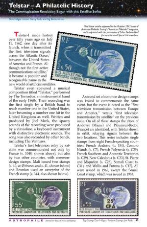 Telstar – a Philatelic History the Communication Revolution Began with This Satellite Series