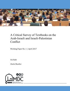A Survey of Textbooks Most Commonly Used to Teach the Arab-Israeli