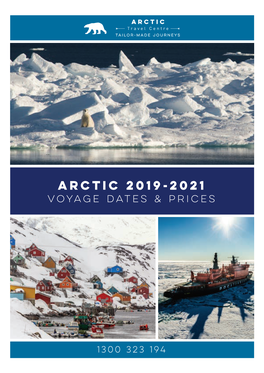 Arctic 2019-2021 Voyage Dates & Prices