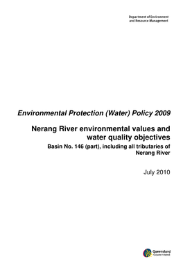 Nerang River Environmental Values and Water Quality Objectives Basin No
