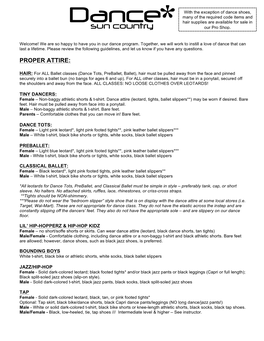 Dance Etiquette Sheet 15