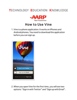 How to Use Vine