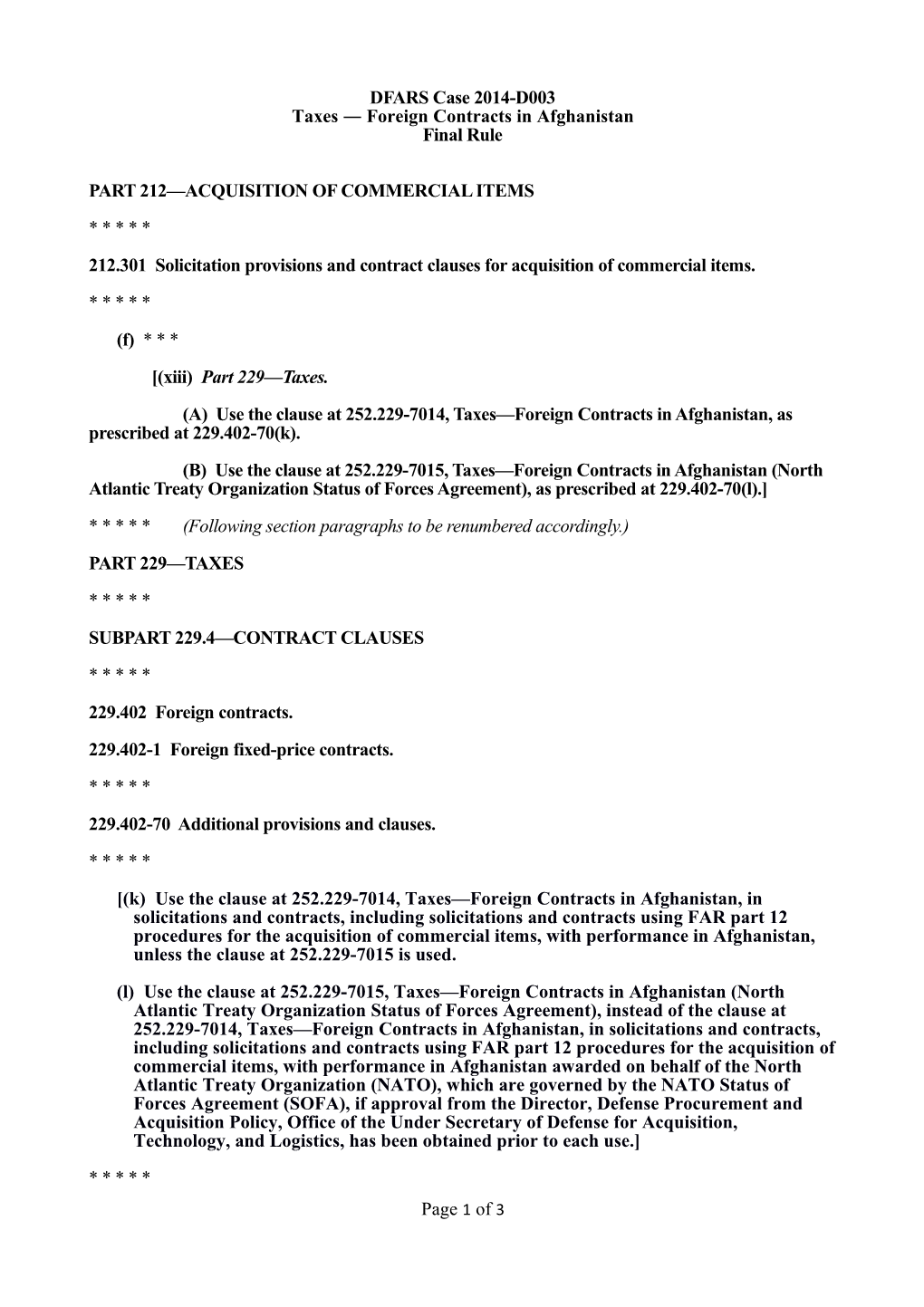 Taxes Foreign Contracts in Afghanistan